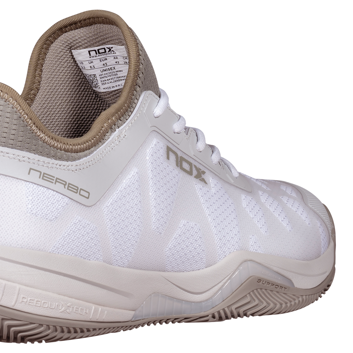 NOX Zapatillas NERBO Blanco/Verde Vetiver