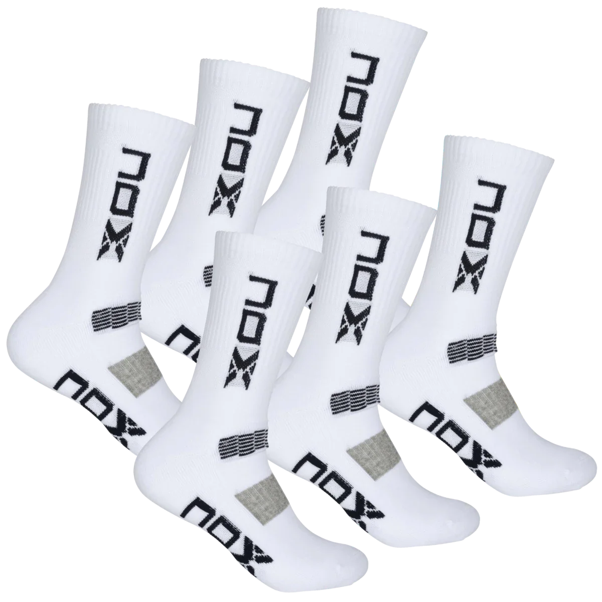 Bolsa 6 pares (2 Uds/Par) - Pack calcetines técnicos MEDIA CAÑA blanco/azul marino