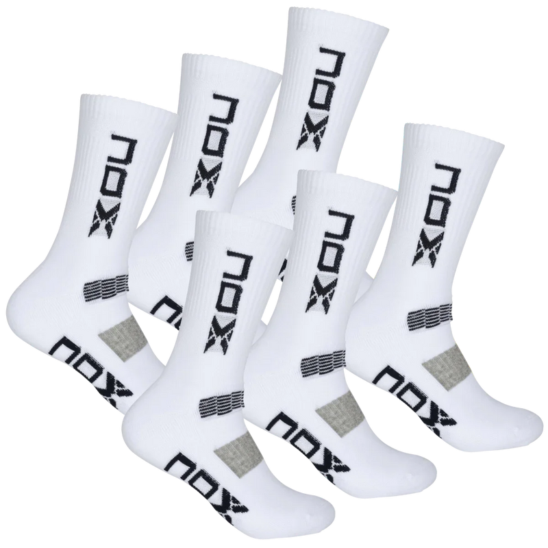 Bolsa 6 pares (2 Uds/Par) - Pack calcetines técnicos MEDIA CAÑA blanco/azul marino