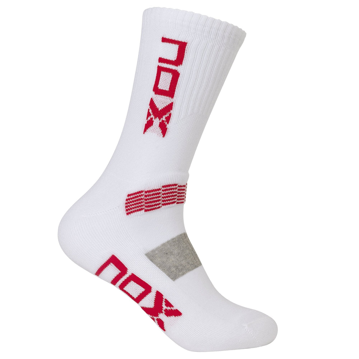 Bolsa 6 pares (2 Uds/Par) - Pack calcetines técnicos MEDIA CAÑA blanco/rojo