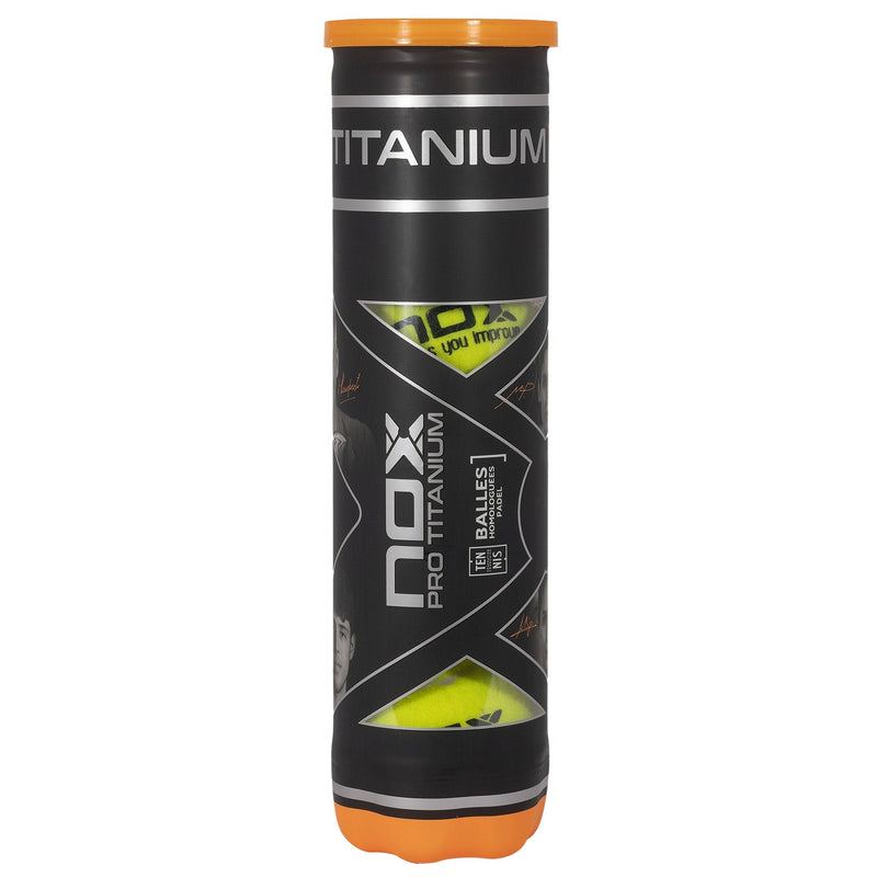 Bote de 4 pelotas de pádel PRO TITANIUM