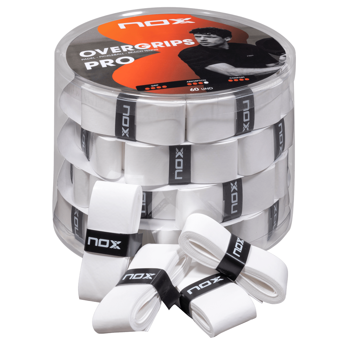 Bote Overgrips PRO blanco liso (60 uds)