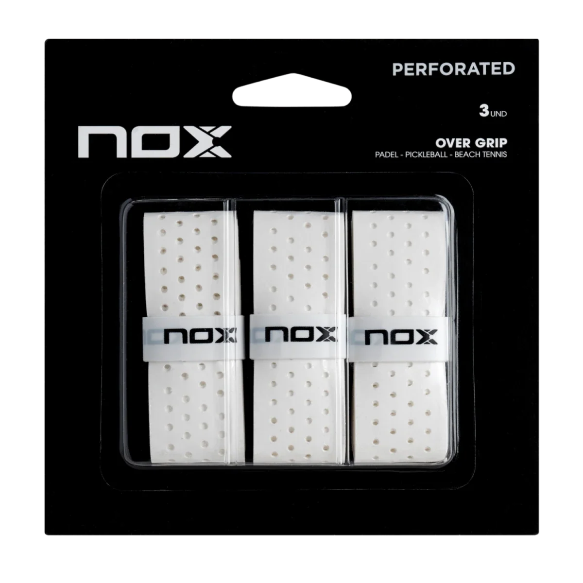 Caja de 6 uds. - Overgrip PRO Blanco Perforado