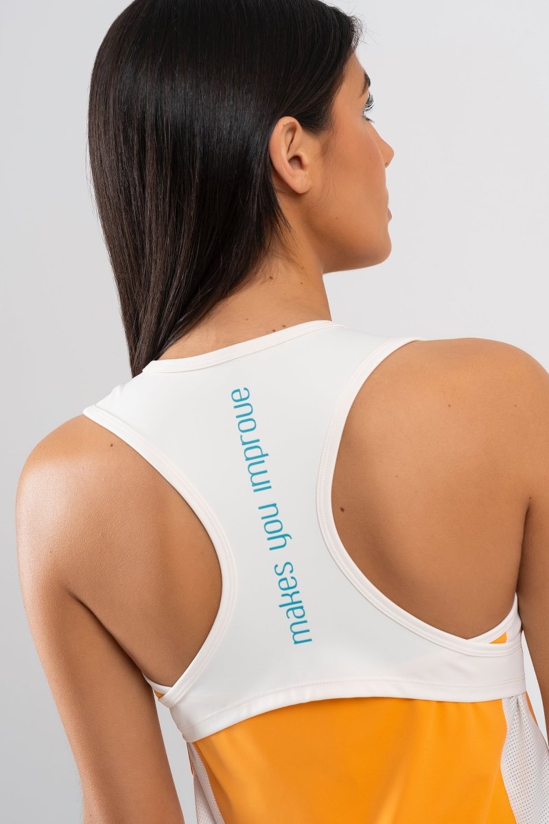 Camiseta de tirantes mujer PRO naranja