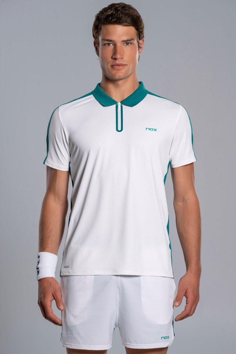 Polo Hombre PRO White/Ivy Green