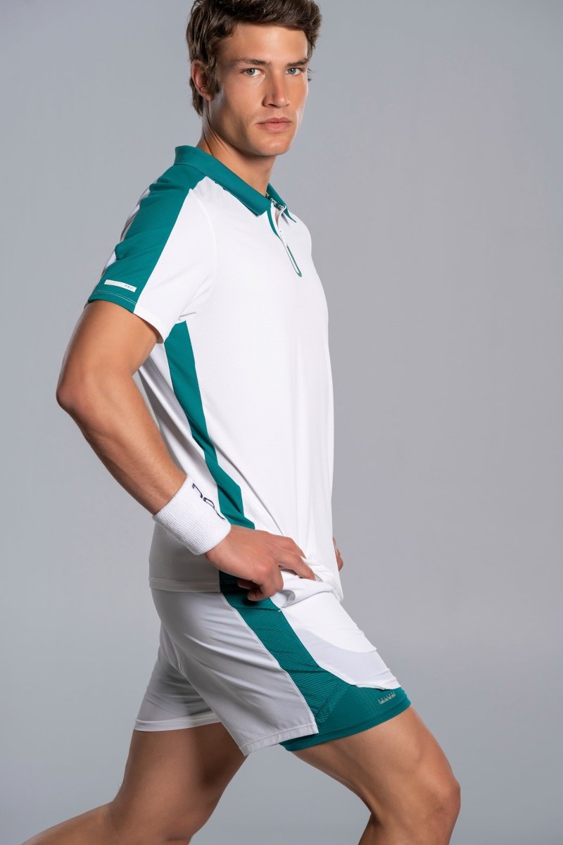 Polo Hombre PRO White/Ivy Green