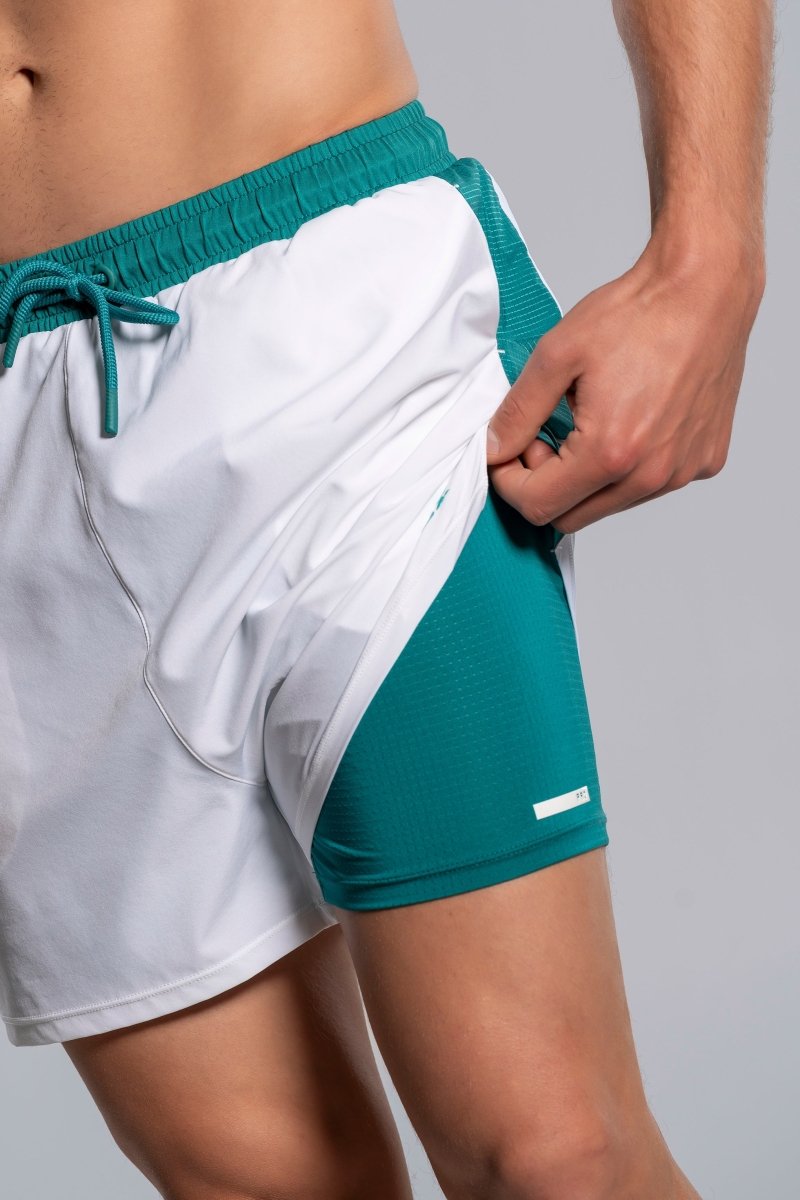 Short Hombre PRO White/Ivy Green