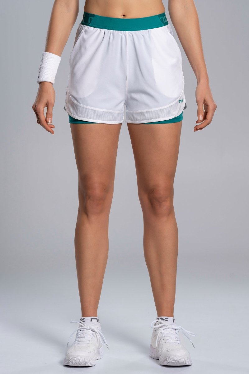 Short Mujer PRO White/Ivy Green