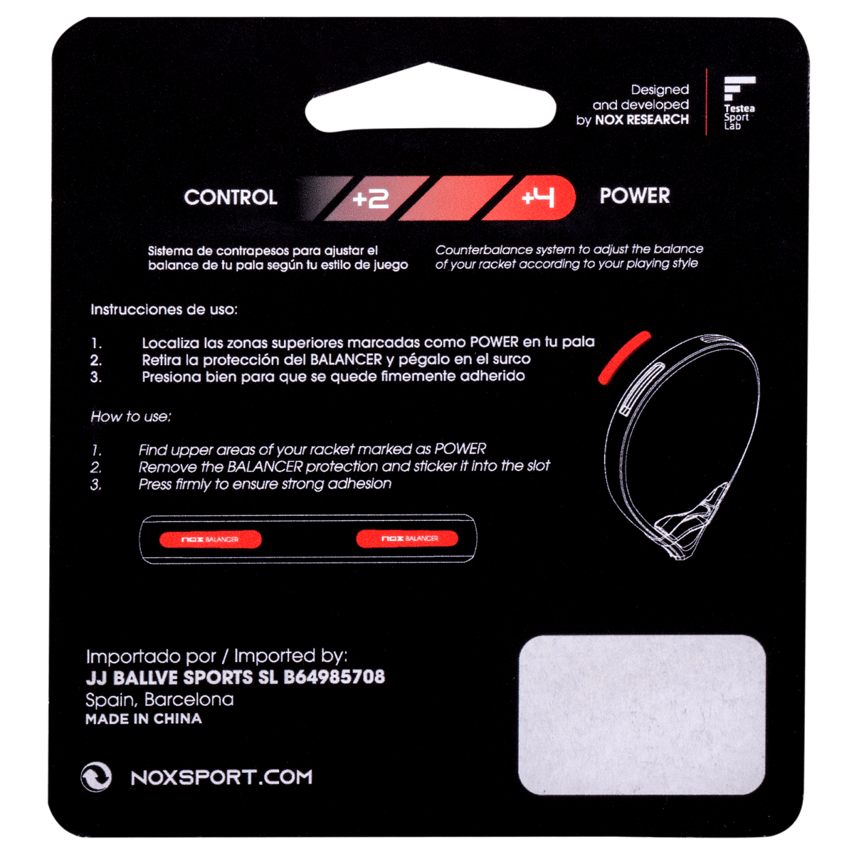 Weight Balancer blister 2-4g