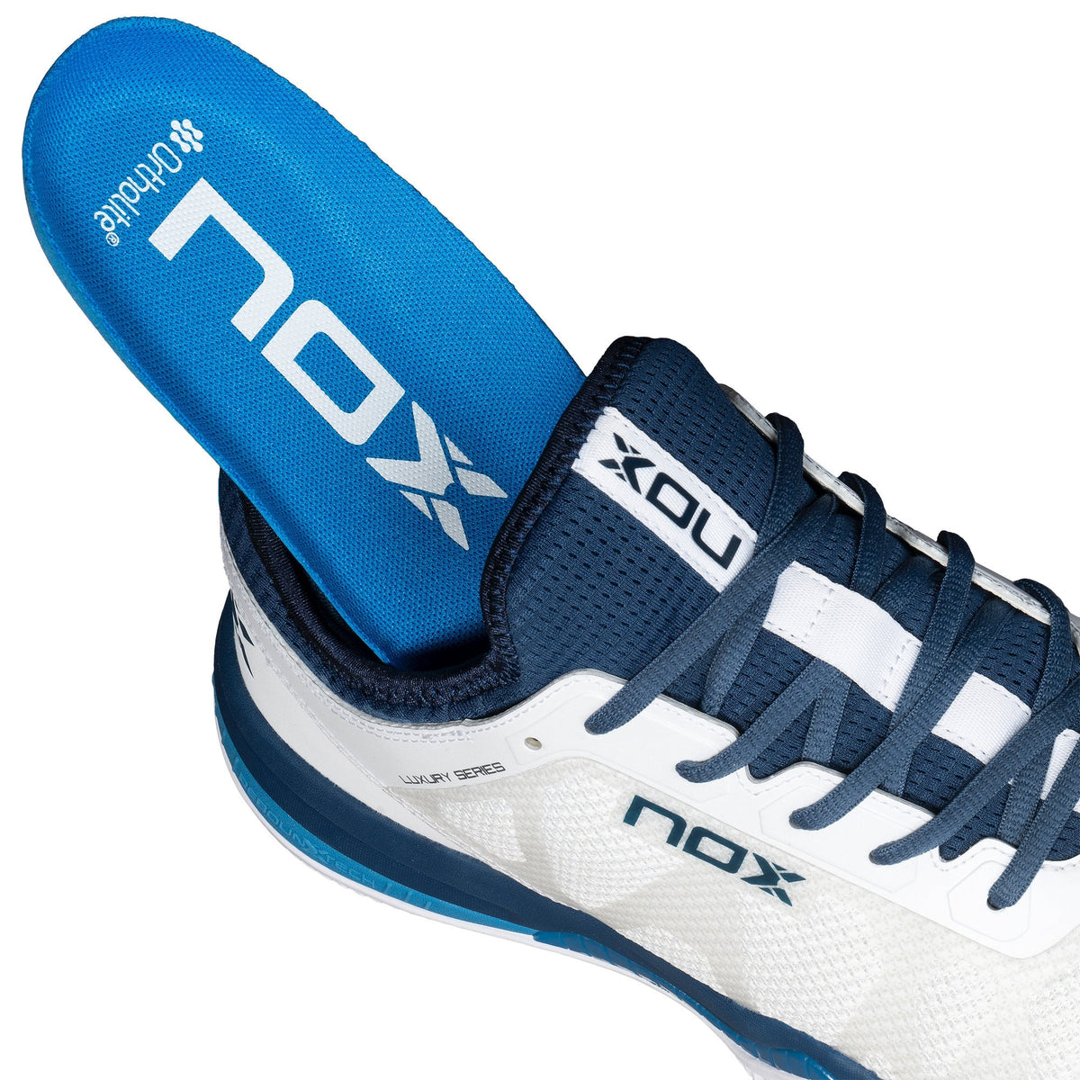NOX Zapatillas NERBO Blanco/Azul Sueco