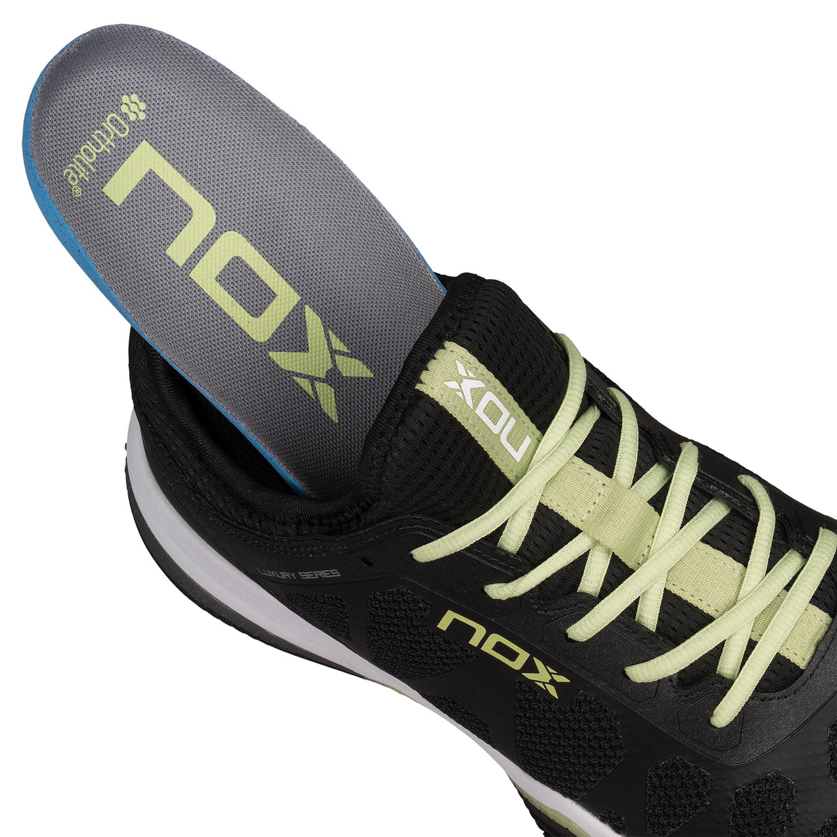NOX Zapatillas NERBO Negro/Lima Suave